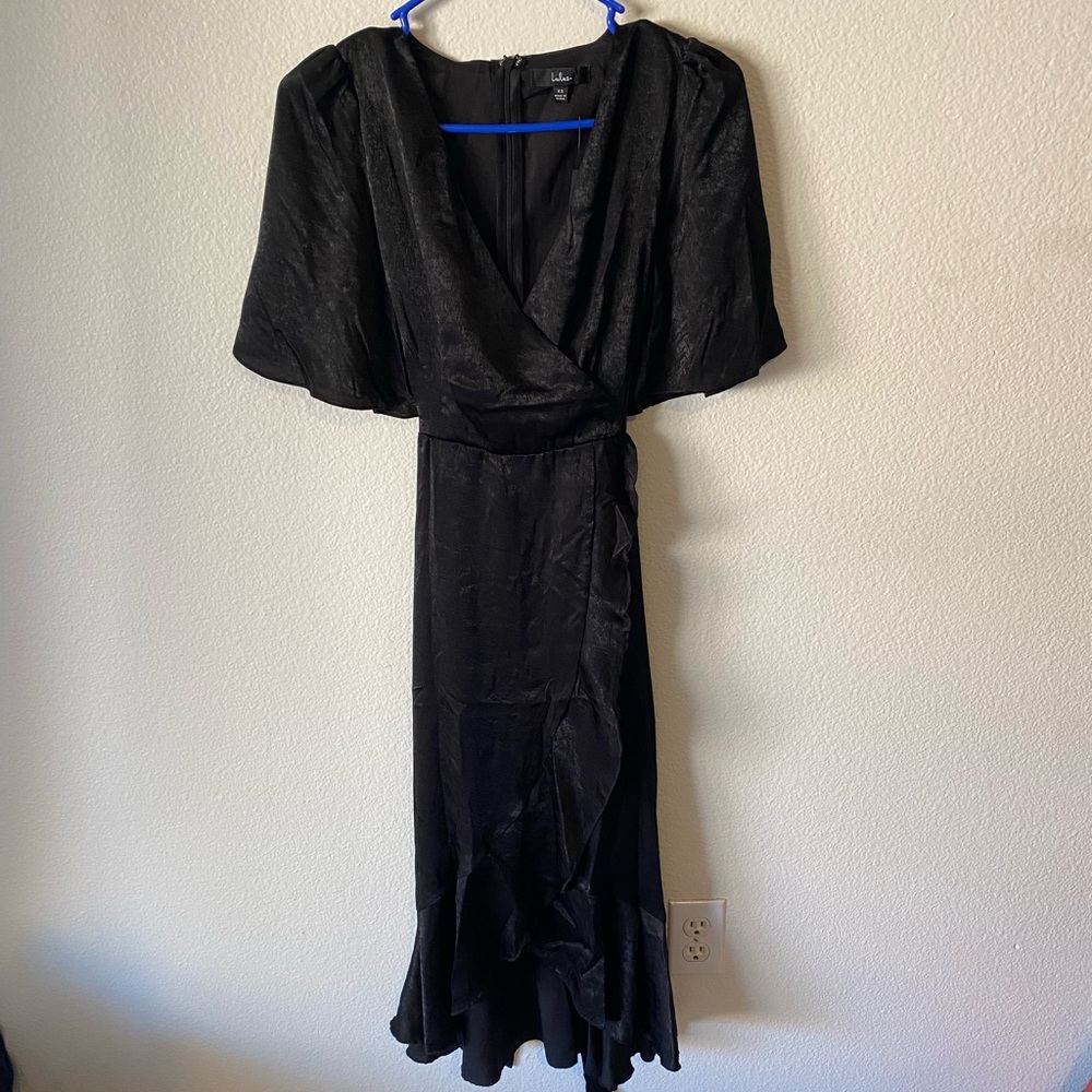 Elegant Black Wrap Dress